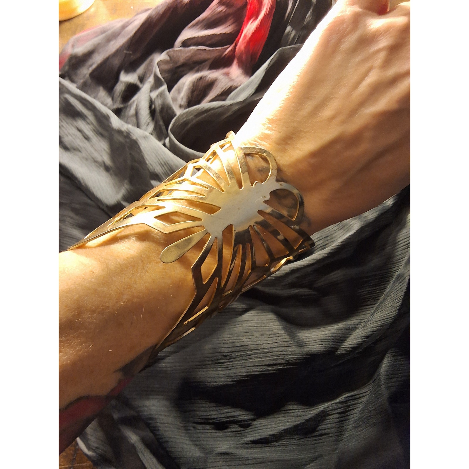 Gold Colored, Wrap Around, Butterfly Bracelet